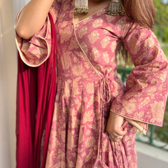 Aarohi Handblock Anarkali Set