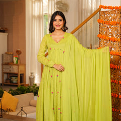 Kiwi Anarkali Set