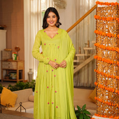 Kiwi Anarkali Set