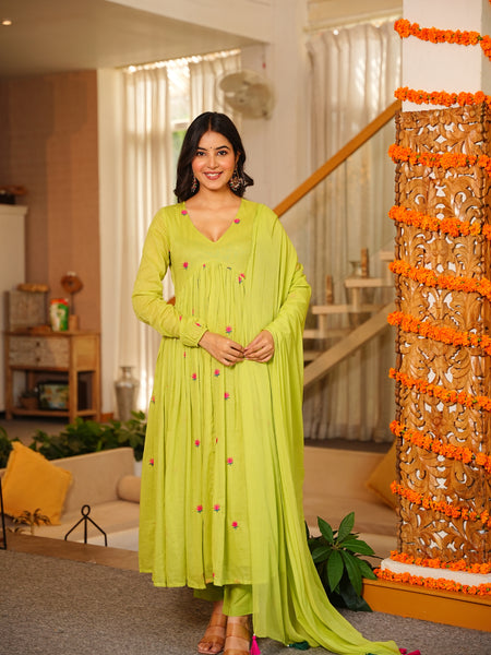 Kiwi Anarkali Set