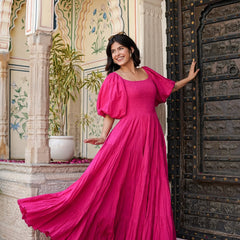 Fuchsia Glow Maxi Dress