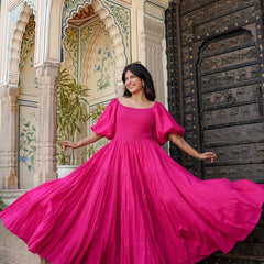 Fuchsia Glow Maxi Dress