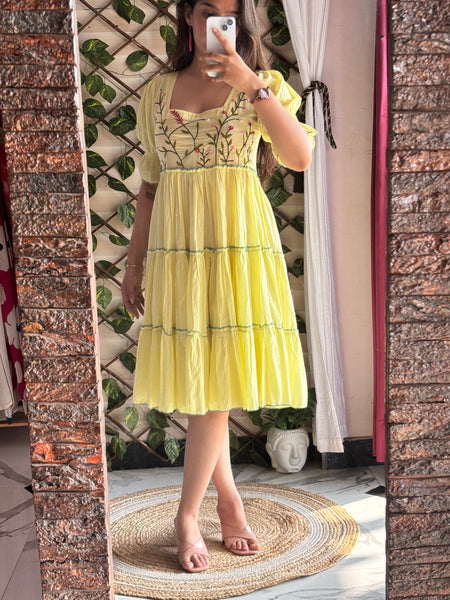 Tiya Butter Yellow Dress
