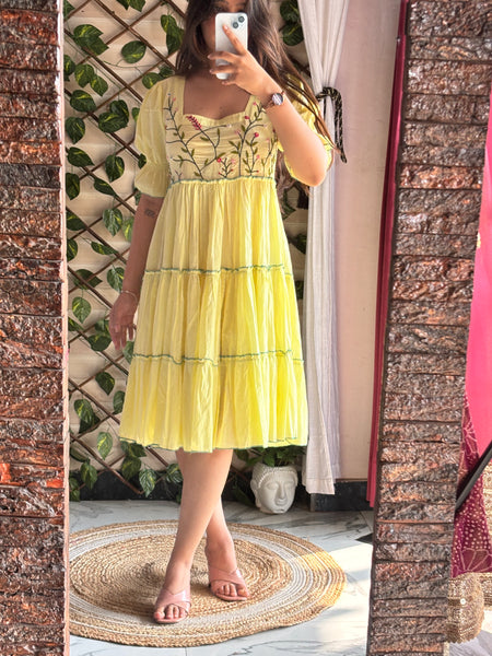 Tiya Butter Yellow Dress