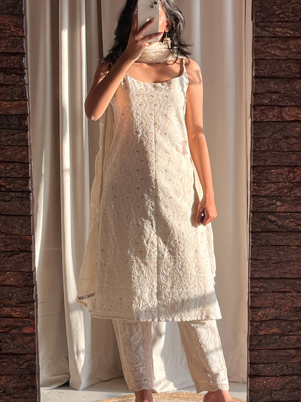 Moti Chikankari Suit Set