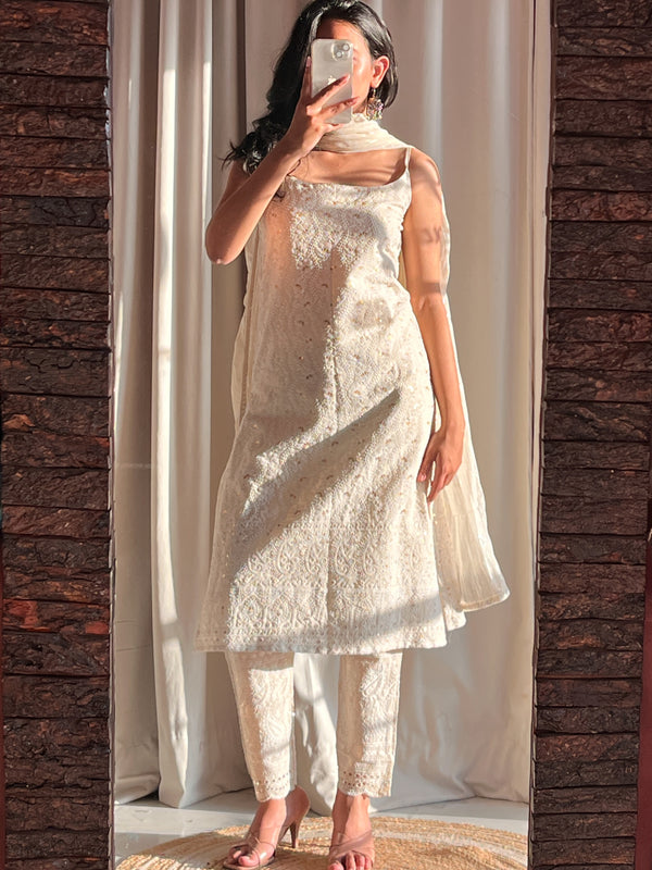 Moti Chikankari Suit Set