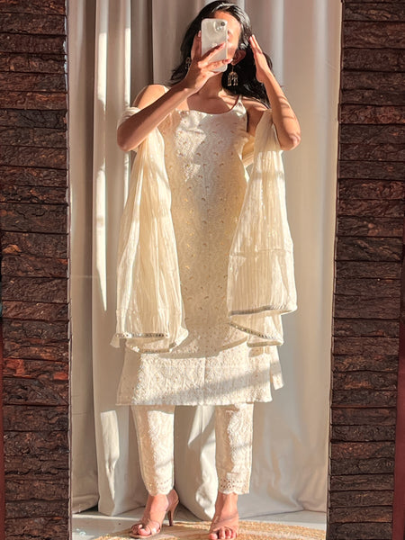 Moti Chikankari Suit Set