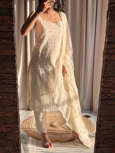 Moti Chikankari Suit Set