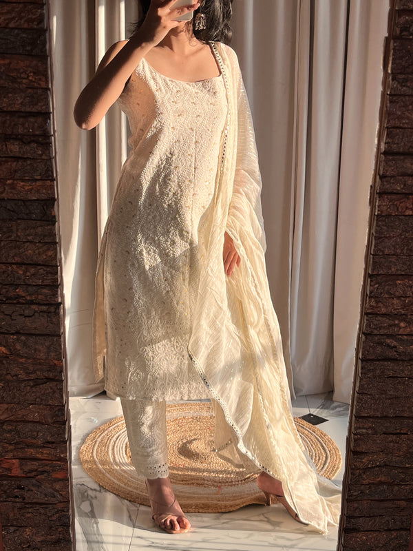 Moti Chikankari Suit Set