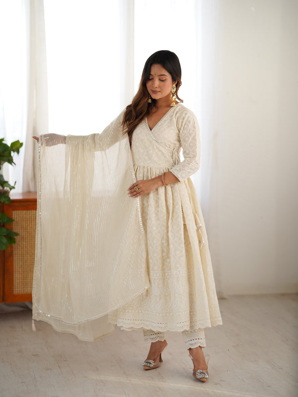 Mohini Chikankari Anarkali Set
